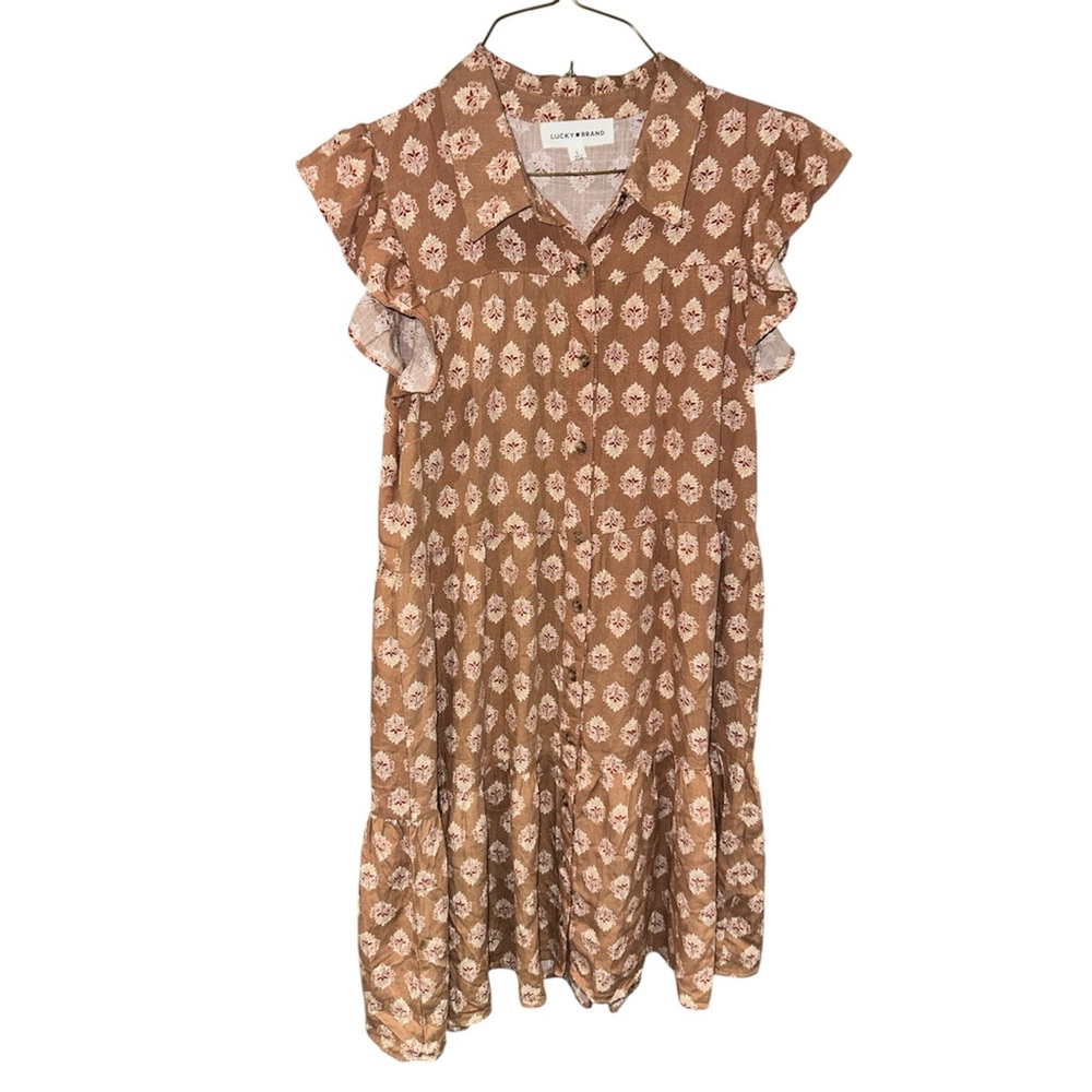 Lucky Brand Franny sleeveless dress button down Large